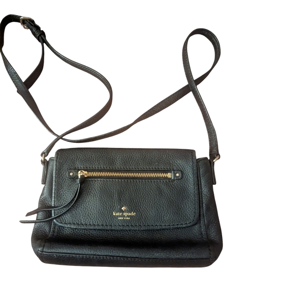 Kate Spade Black Pebbled Crossbody Bag Quite Luxury - Picture 3 of 7